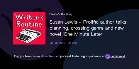 Susan Lewis - Prolific author talks planning, crossing genre and new ...