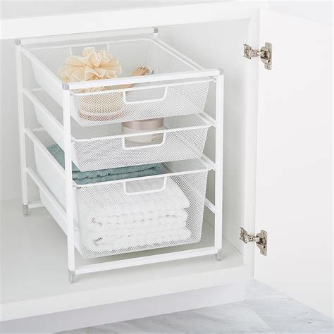 Elfa + Cabinet-Sized Mesh Drawer Solution
