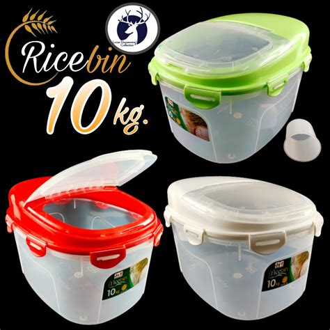 RICE BOX / RICE DISPENSER (20KG/10KG) RICE CONTAINER / RICE STORAGE BOX / RICEBIN / LAGAYAN NG ...