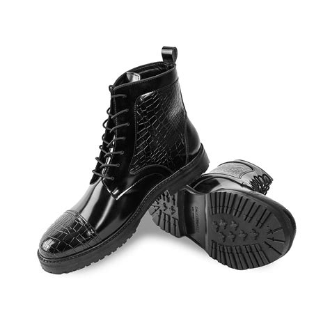 LACE UP ANKLE BOOT BLACK FOR MENS – The Alternate