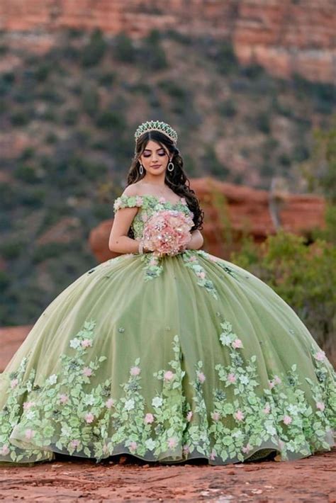 Light Sage Quince Dress | Quinceanera themes dresses, Green quinceanera ...