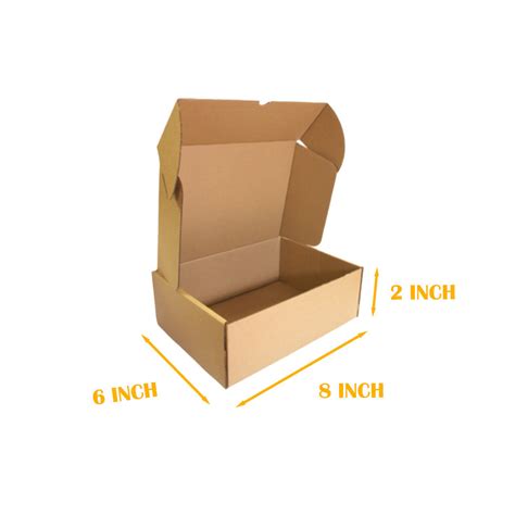 FLAP BOX 3 Ply | 8" x 6" x 2" |Brown Corrugated Boxes for Packaging Ca ...