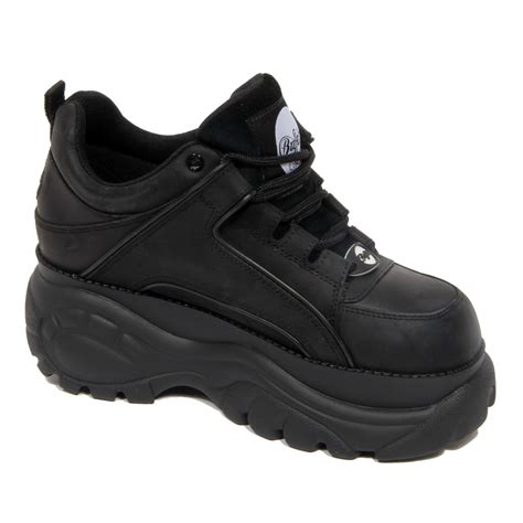 G3600 sneaker donna BUFFALO black leather shoes woman