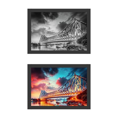 Kolkata Howrah Bridge - Light Painting Bingkai Glow – Nuvue Store