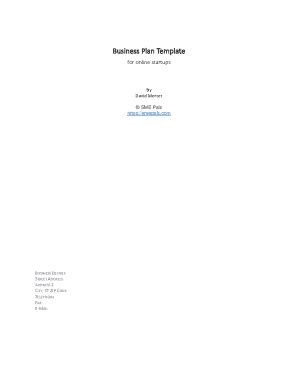 Fillable Online Appendix B: Business Plan Template Fax Email Print ...