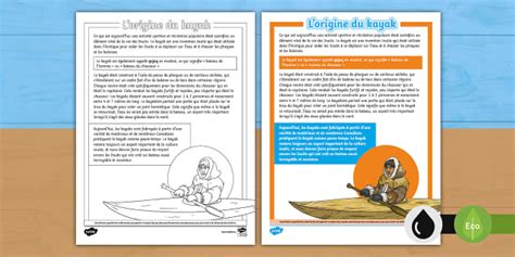 Kayak Fact File French (teacher made) - Twinkl