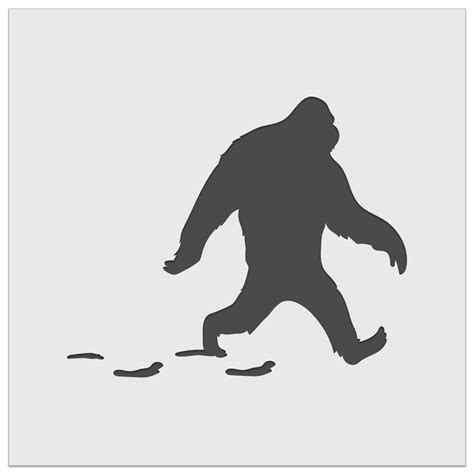 Bigfoot Sasquatch Walking with Footprint Trail DIY Cookie Wall Craft ...