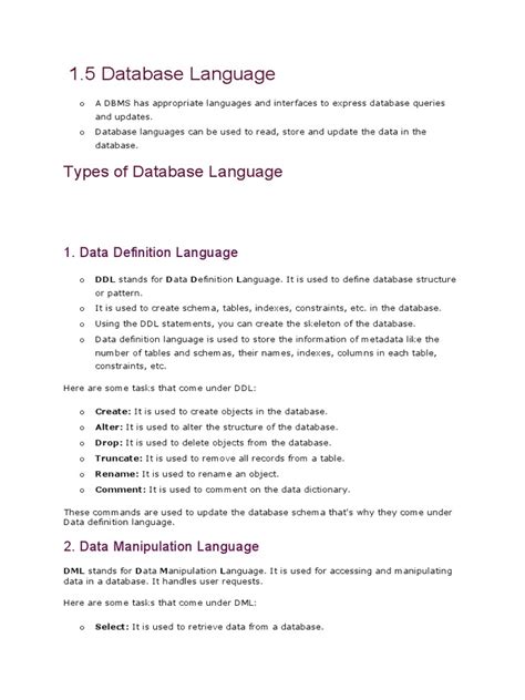 Image result for Database Access Language