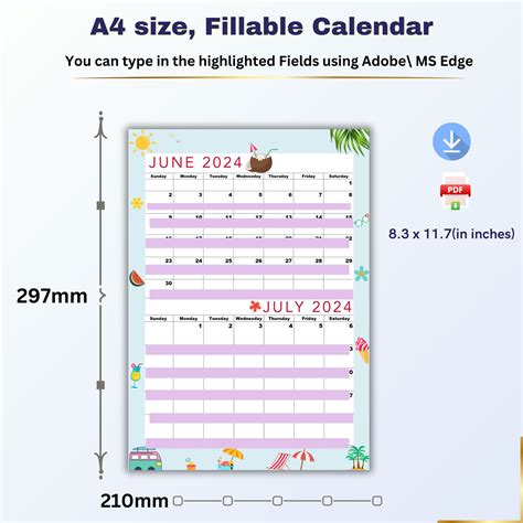 Buy June 2024 Calendar,july 2024 Calendar, June 2024 July Calendar ...