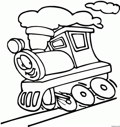 Realistic Train Coloring Page » Turkau