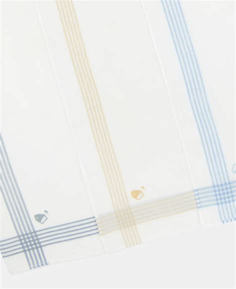 Buy Pack of 6 Super Combed Cotton Striped Border Handkerchief with Stay ...