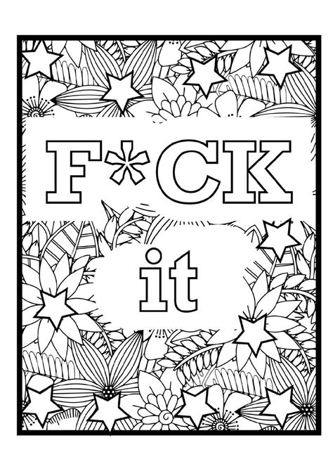 Adult Coloring Pages Free Swear Words