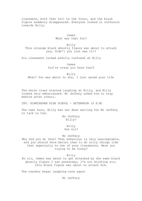 Image result for Short Film Script Sample