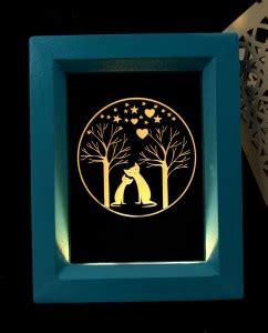 GORVA The Cute Cats 3D illusion Acrylic Base Table Lamp Night Lamp ...