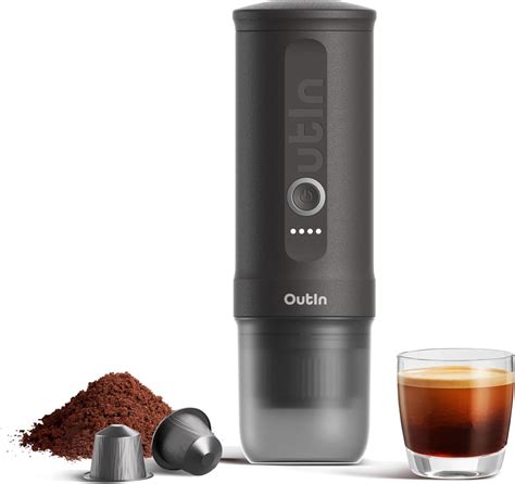 OutIn Nano Portable Electric Espresso Machine, Travel Coffee Maker for Camping, Car Coffee Maker ...