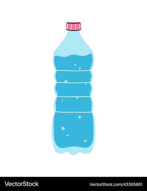Bottle of clean mineral water clipart in flat Vector Image