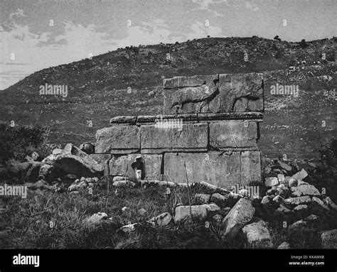 The ruins of Qasr Al-Abd that stand near Araq El-Emir, a stone palace ...