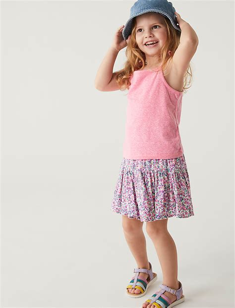 Buy Floral Tiered Skort at Marks & Spencer