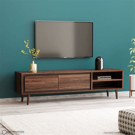 DecorNation Akiwa Solid Wood TV Unit Table - One Compartment with with ...