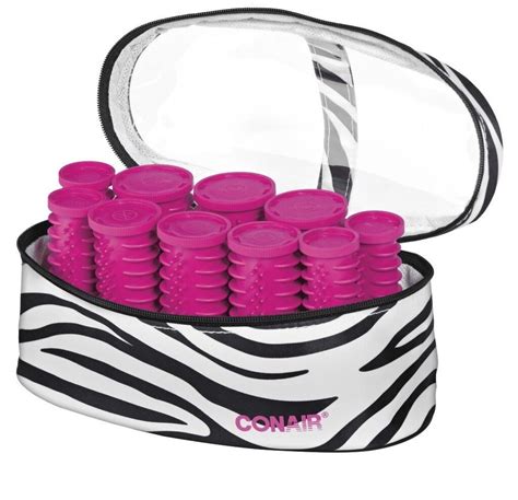 Conair Jumbo Multi-Size Large Hot Rollers Travel Set with Dual Voltage ...