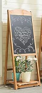 Beauty Panda Teak Wood Chalkboard Sign Free Standing Chalkboard Easel ...