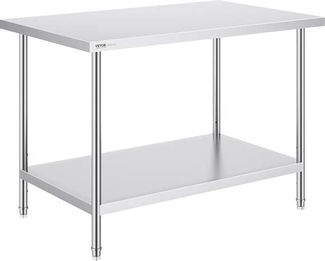 Amazon.com: VEVOR Stainless Steel Prep Table, 30 x 48 x 34 Inch, 880 ...