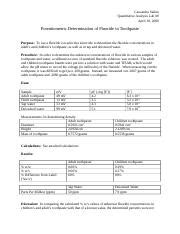 Image result for Flouride Determination Potentiometry Data Making Lab Report