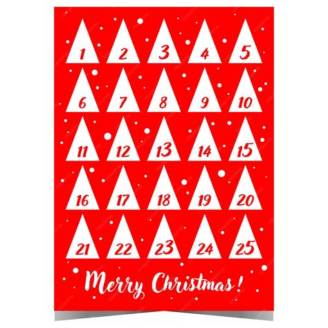 Premium Vector | Advent calendar to countdown the days until christmas eve