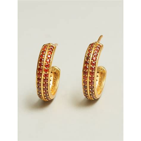 Buy Pipa Bella by Nykaa Fashion Gold-Toned And Red Circular Half Hoop ...