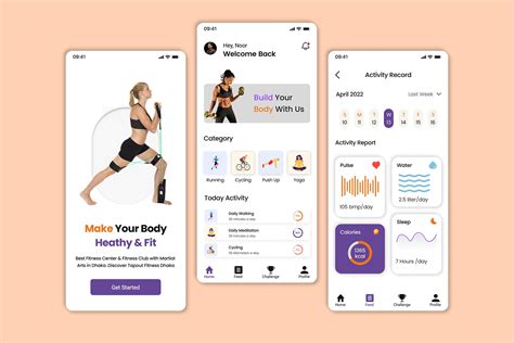 Fitness App Design | App Templates ~ Creative Market
