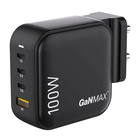 Ambrane 100W Charger Adapter, 4 Ports - 3 Type C & 1 USB for iPhone ...