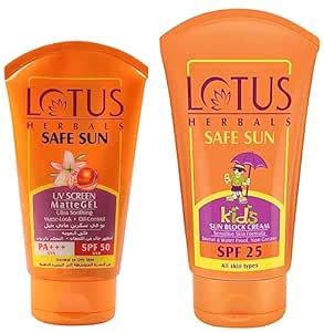 Lotus Herbals Safe Sun UV Screen Matte Gel For Combination Skin, Spf 50 ...