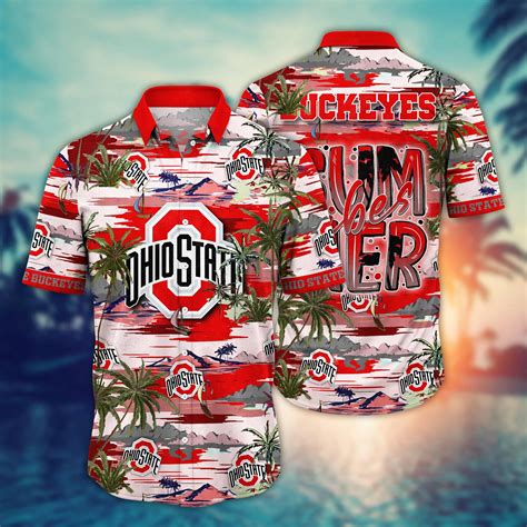 Ohio State Buckeyes Flower Hawaii Shirt – Royaljacket