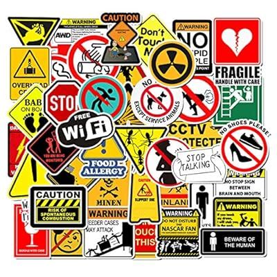 Kithumi 50 Waterproof Warning Stickers for Luggage, India | Ubuy
