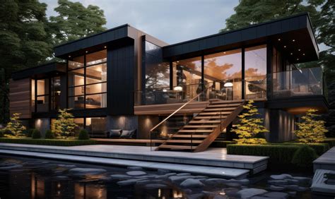 AI generated luxury modern home design ideas black exterior home exterior 37354236 Stock Photo ...