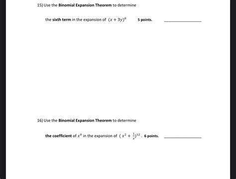 Binomial Expansion Theorem 的图像结果