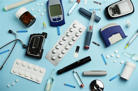 Diabetische ziekte concept achtergrond Glucose test bloedsuikermeter ...