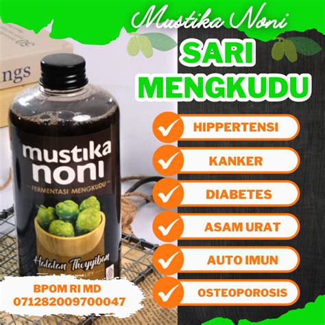 Jual Mustika Noni 1 Liter 500 ML Original Jus Mengkudu Fermentasi Sari ...
