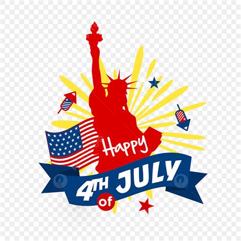 Happy 4th Of July Clipart Hd PNG, 4th Of July Holiday Firework Design ...