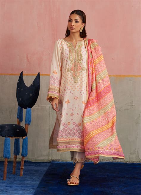 Isa Ivory Shirt and Dupatta – Nour