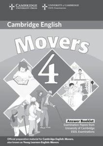 Cambridge Young Learners English Tests Movers 4 Answer Booklet: Buy ...