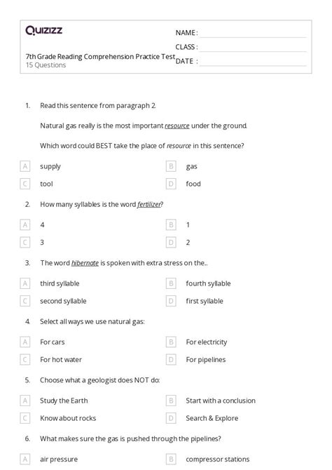 50+ Hearing Syllables worksheets for 7th Class on Quizizz | Free ...