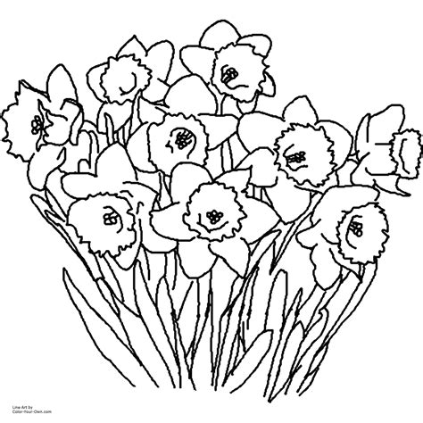 Free Printable Spring Flowers Coloring Pages - Coloring Home