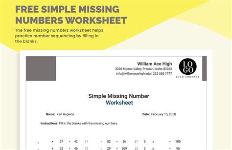 Missing Number Number Line Excel Worksheet 的图像结果