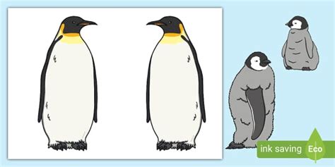 Penguin Family Cut-Outs (teacher made) - Twinkl