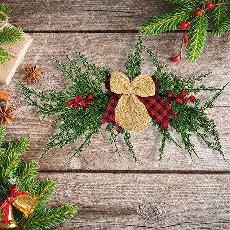 Buy 2023 Swag for Front Door,Artificial Christmas Swag with Xmas Flower ...