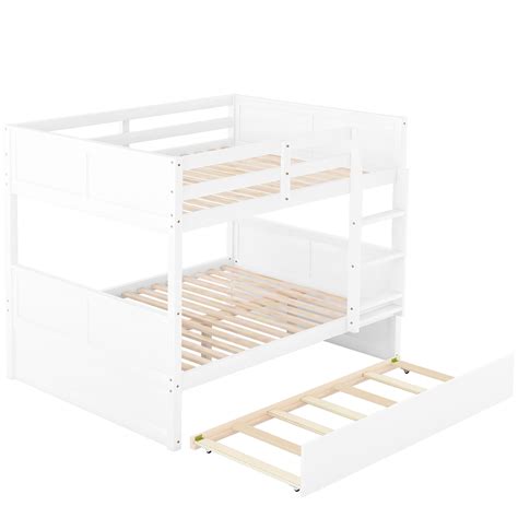 Latitude Run® Full Over Bunk Bed With Twin Size Trundle, - Meets Your ...
