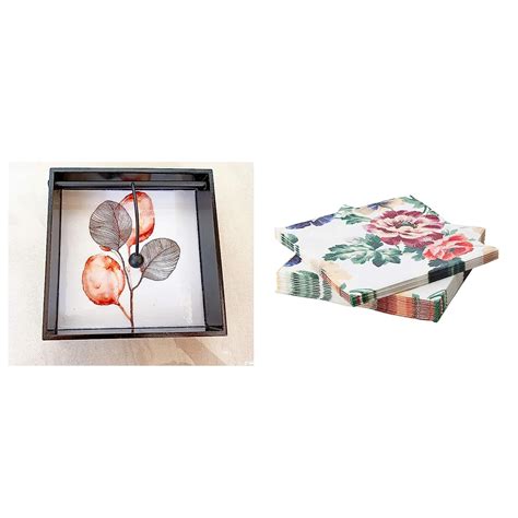 Buy NewBurry MDF Tissue Holder |Flat Napkin Holder | Napkin Stand with ...