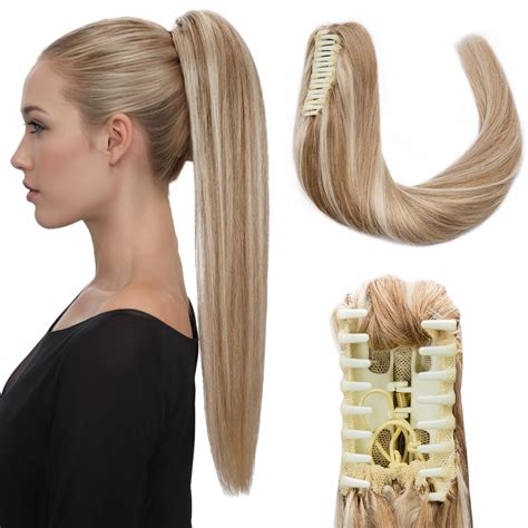 Hairro Claw Clip In Ponytails 100% Human Hair Ponytail Hair Extensions ...