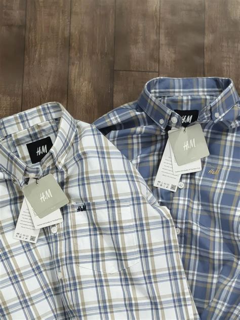 H M Shirt Regular fit Checkd Formal Shirt (Packed2)